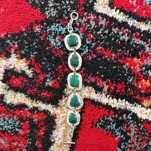 925 Mexican Sterling Silver & Malachite Bracelet